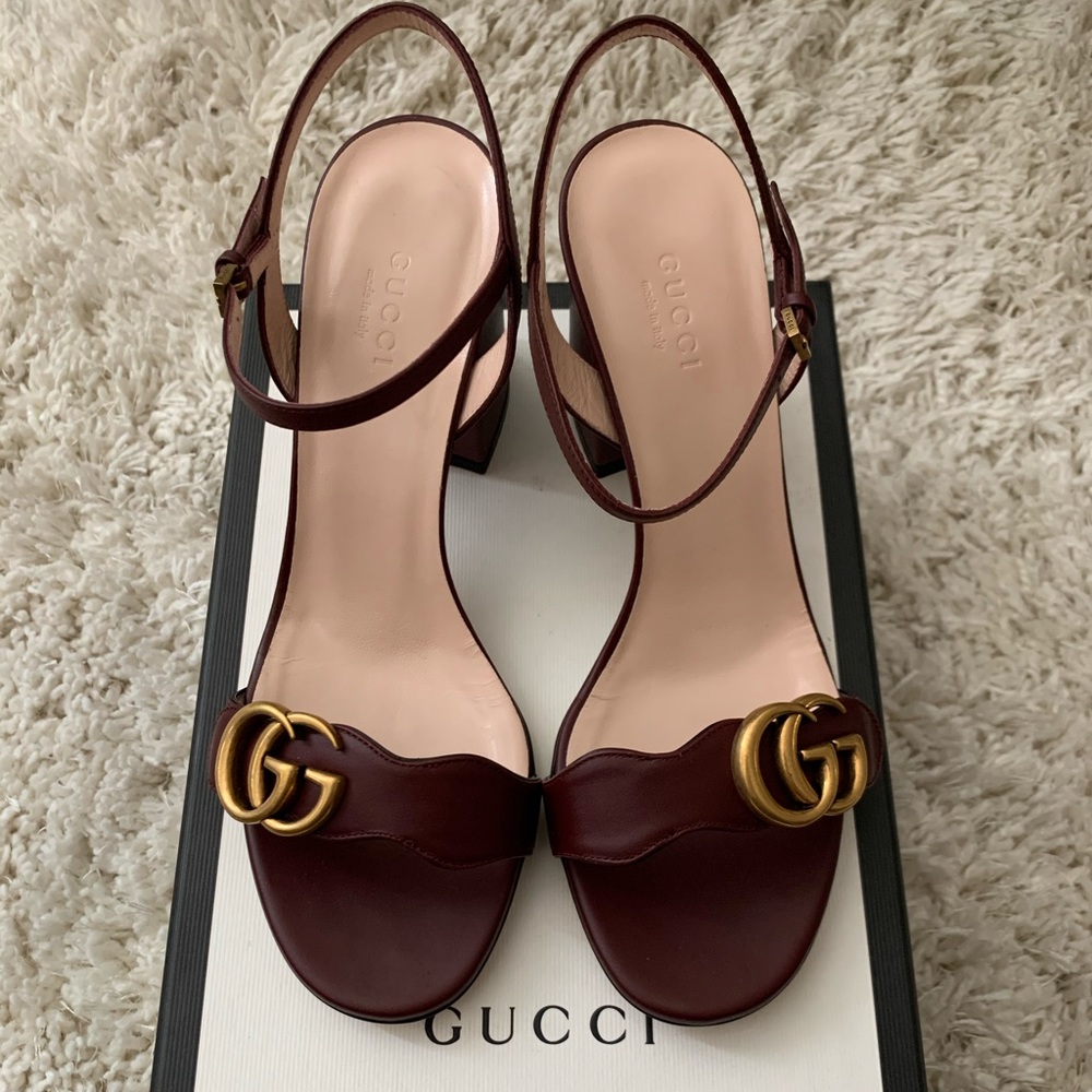 Gucci Mormont Block Heel Sandal 37.5
